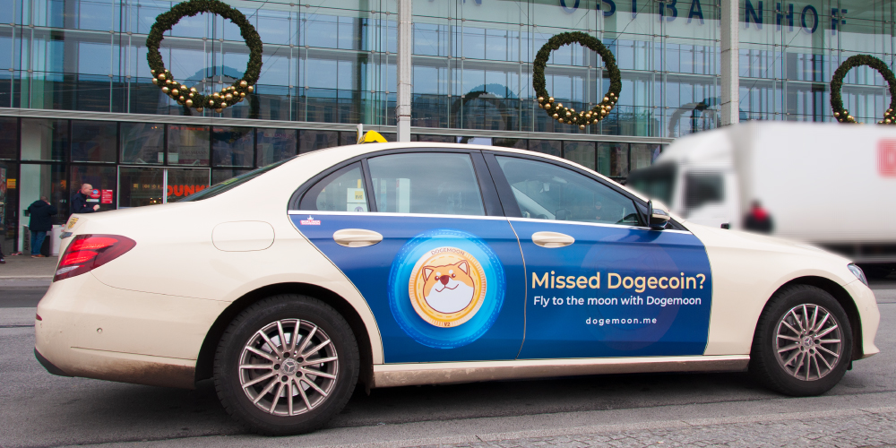 Berliner Taxiwerbung Referenz Dogemoon