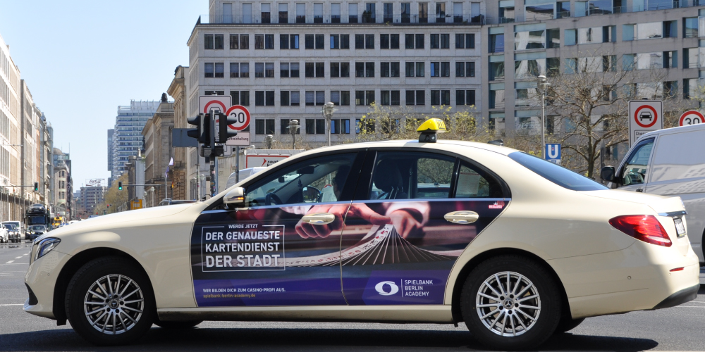 Berliner Taxiwerbung Referenz Spielbank Berlin