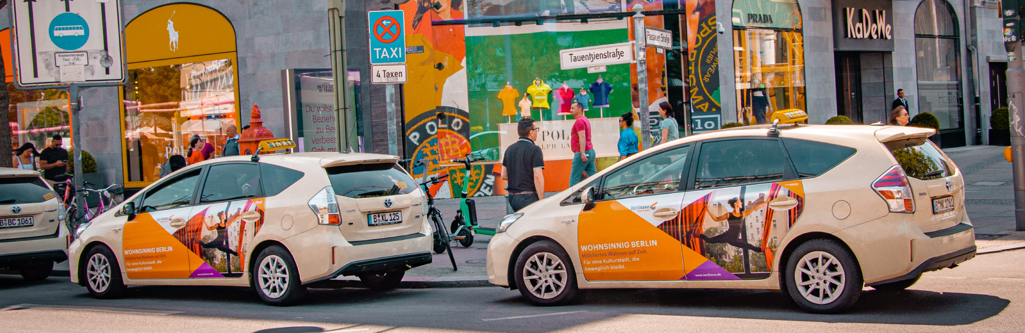 OOH Werbung Vivid Berliner Taxiwerbung