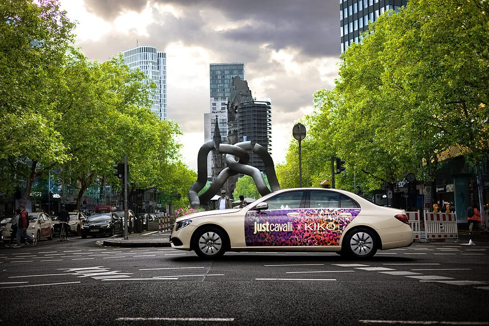 KIKO Milano and Just Cavalli Door Cover taxi advertising on Tauentzienstraße